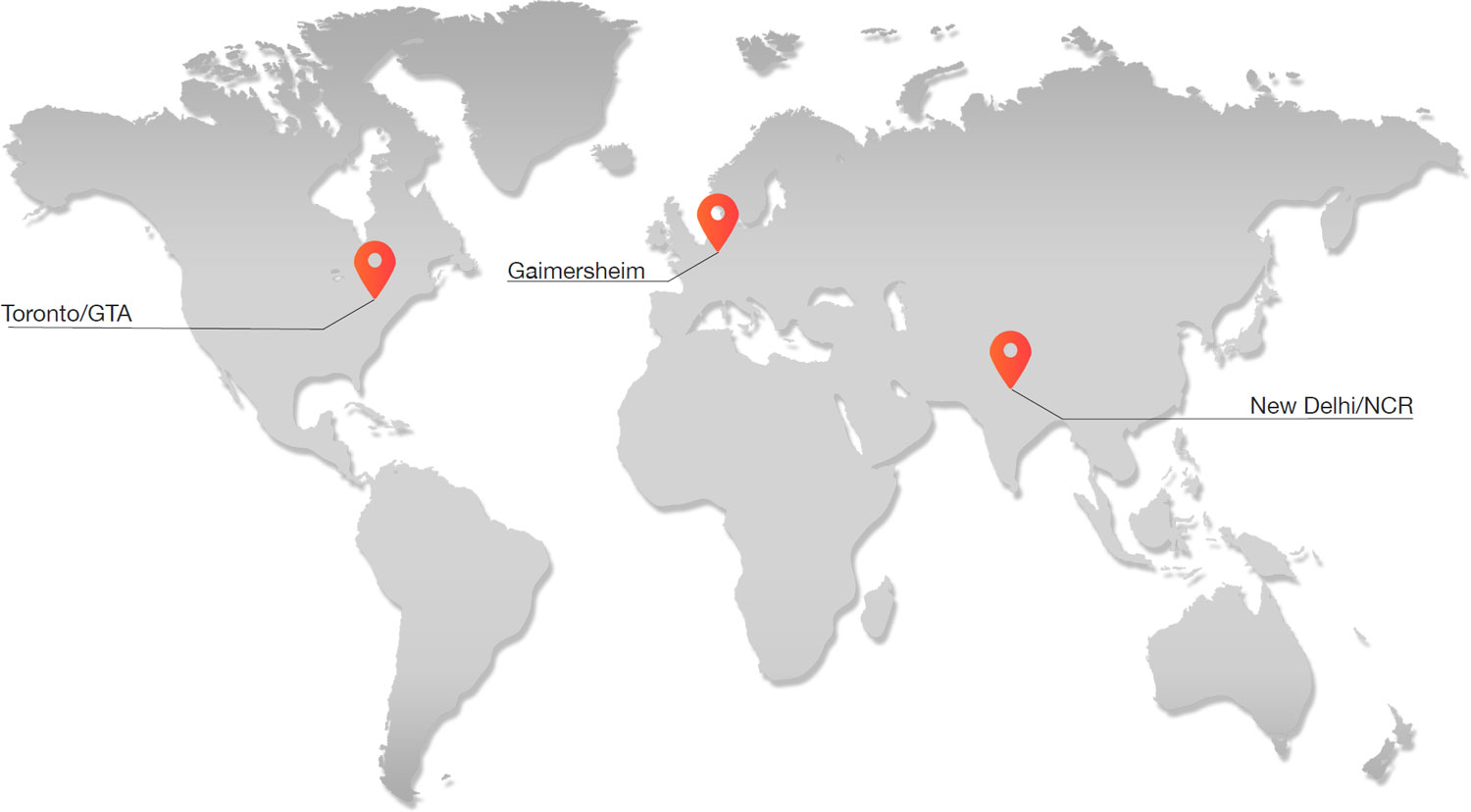 Map of our locations worldwide